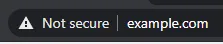 Chrome not secure warning